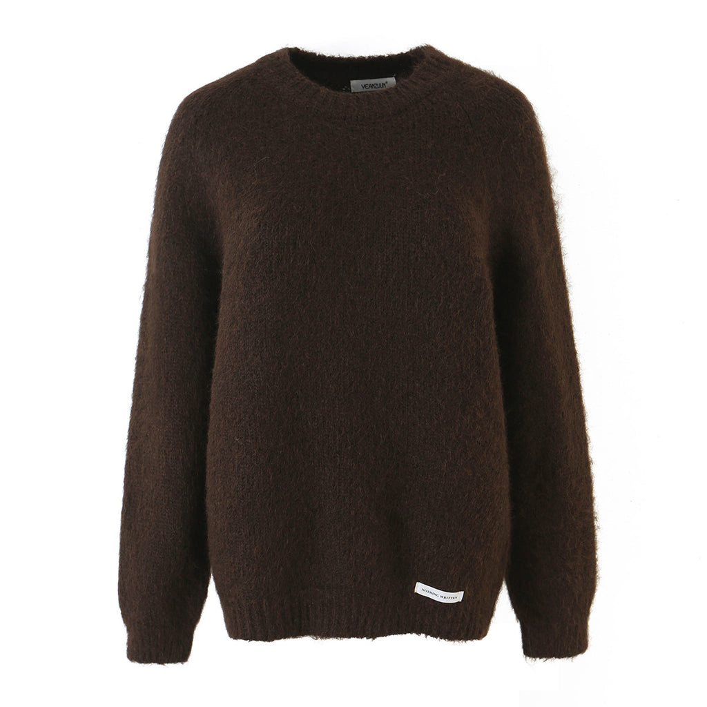 Women's  Loose Round Neck Pullover Sweater