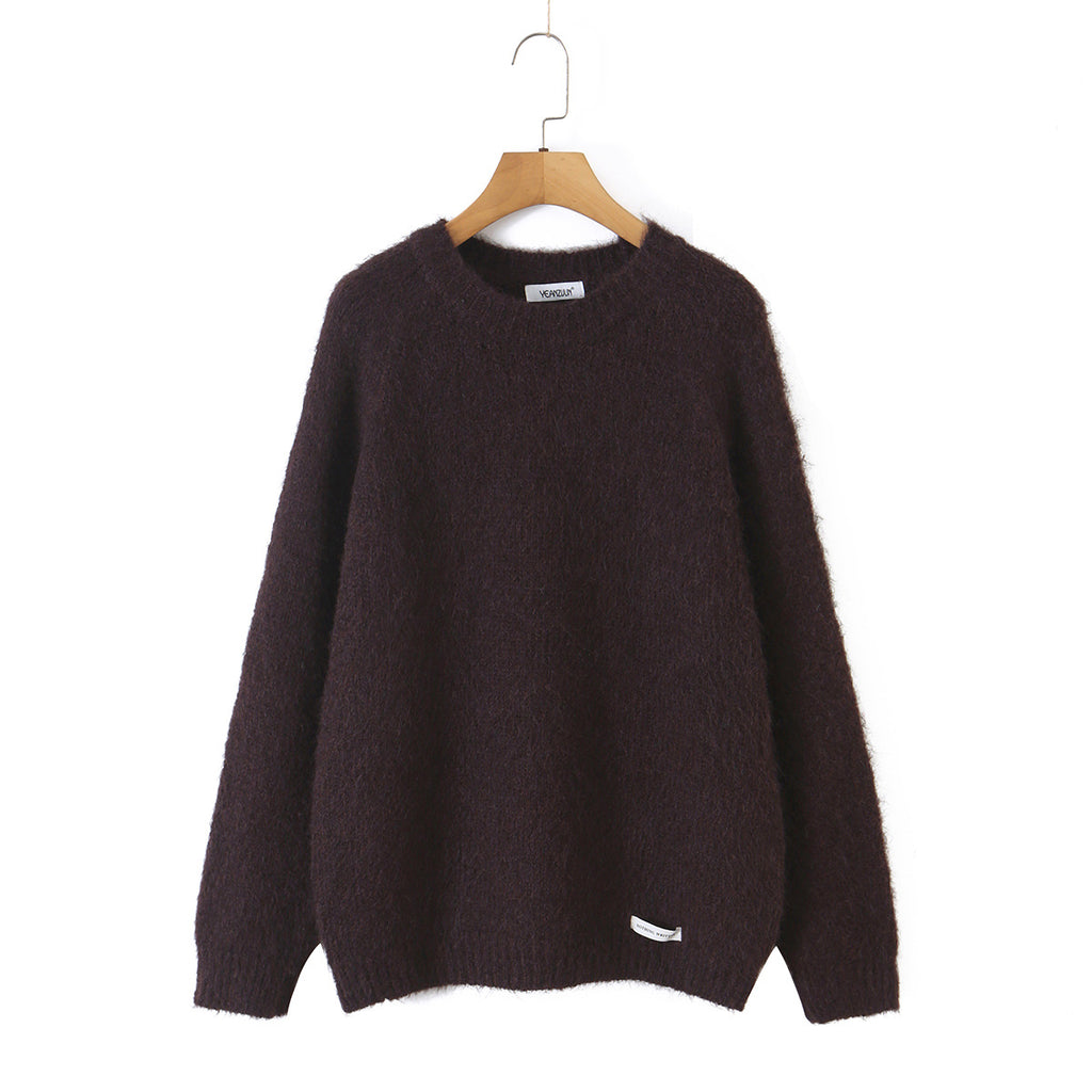 Women's  Loose Round Neck Pullover Sweater