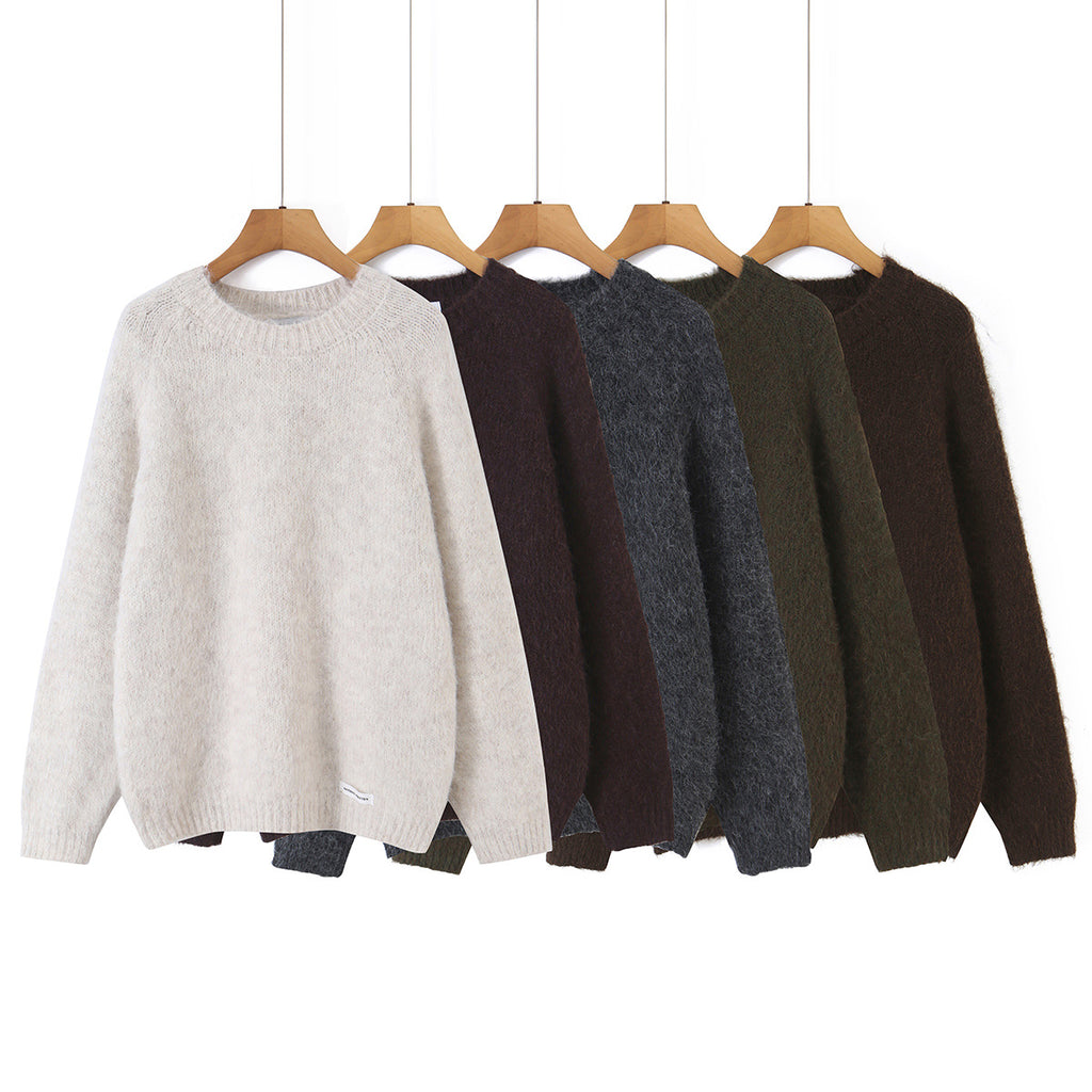 Women's  Loose Round Neck Pullover Sweater